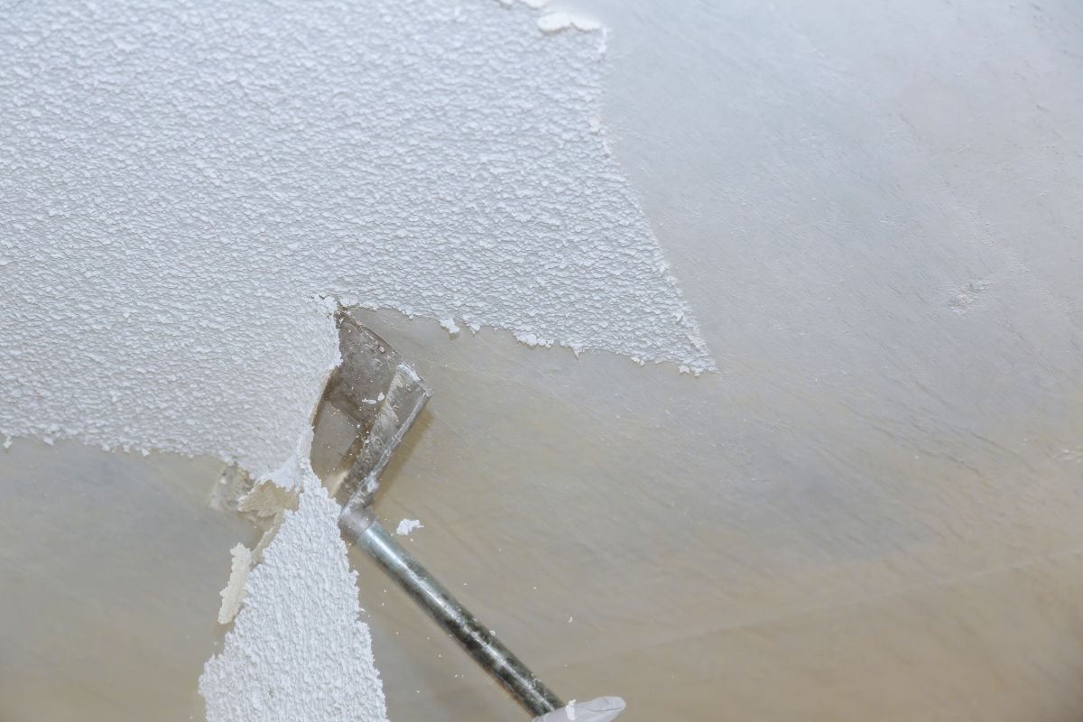 Popcorn ceiling removal